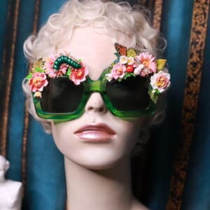 SOLD! 111 Art Nouveau Flowers Embellished Sunglasses