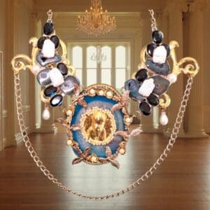 72 Genuine Gemstones Agate Baroque Body Center Piece Statement Necklace