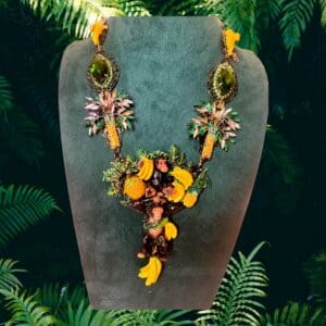 SOLD! 71 Art Jewelry Jungle Monleys Banana Republic Necklace