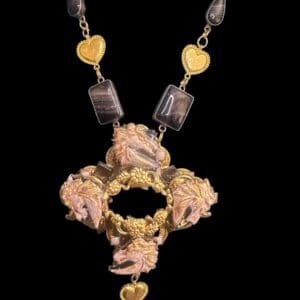 79 Horses Watch Genuine Gemstones Unusual Necklace