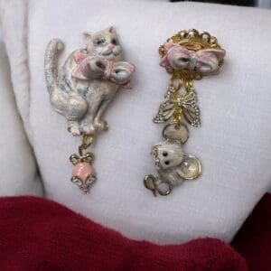 63 Irregular Cat Mouse Earrings