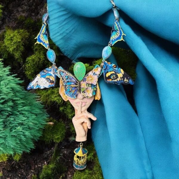 SOLD! 78 Lady Butterfly Hush Hush Necklace