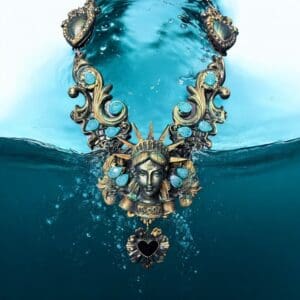 SOLD! 122 Art Jewelry Statue Of Liberty Unusual Massive Necklace