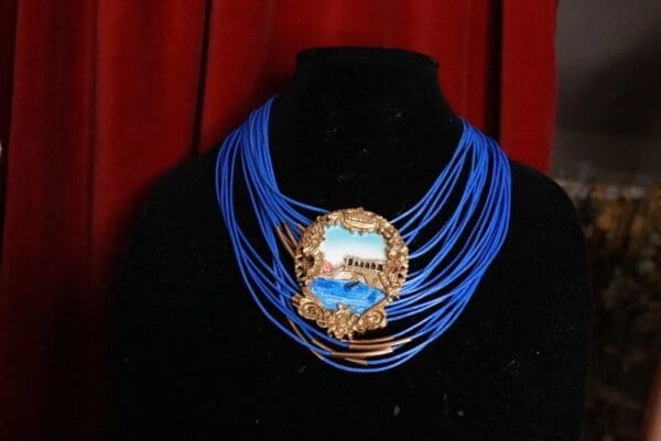 SOLD! 9457 Italian Sicily Statement Choker Necklace - Image 2