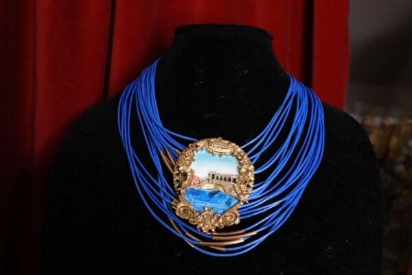 SOLD! 9457 Italian Sicily Statement Choker Necklace - Image 3