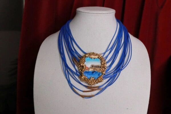 SOLD! 9457 Italian Sicily Statement Choker Necklace - Image 5