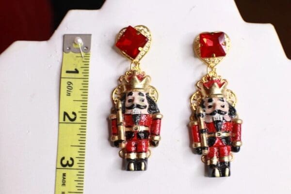SOLD! 9468 Baroque Nutcracker Light Weight Earrings - Image 3