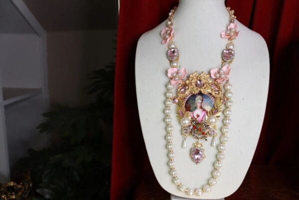SOLD! 9498 Marie Antoinette Victorian Pearl Large Necklace - Image 3