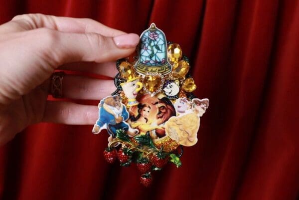 SOLD! 9524 Beauty And The Beast Brooch Pin - Image 3