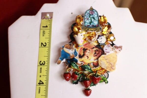 SOLD! 9524 Beauty And The Beast Brooch Pin - Image 4