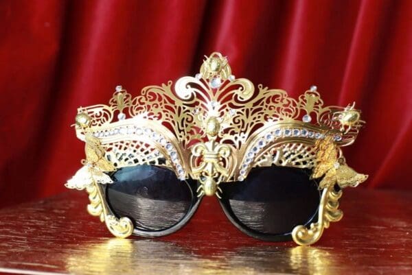SOLD! 9533 Performance Stunning Gold Filigree Sunglasses - Image 5