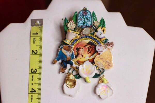 SOLD! 9540 Beauty And The Beast Brooch Pin - Image 3
