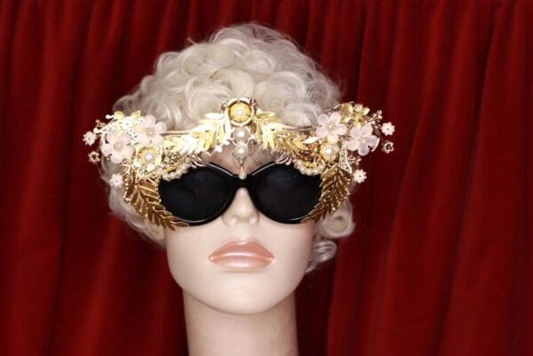 SOLD! 9543 Performance Stunning Gold Filigree Sunglasses - Image 8