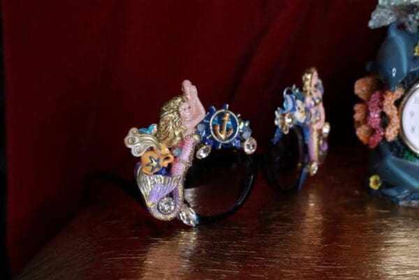 SOLD! 9552 Nautical Sea Ocean Faced Mermaids Embellished Sunglasses - Image 3