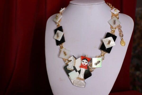 SOLD! 9554 Art Deco Queen Of Chess Necklace - Image 3