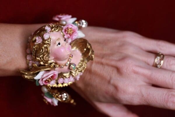 SOLD! 9569 Baroque Vivid Chubby Cherub Bracelet - Image 4
