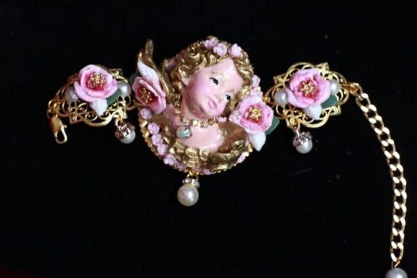 SOLD! 9569 Baroque Vivid Chubby Cherub Bracelet - Image 7