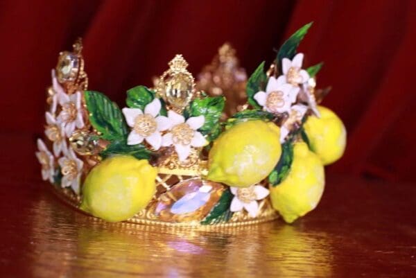 SOLD! 9590 Baroque 3D Effect Lemon Fruit Statement Headband - Image 3