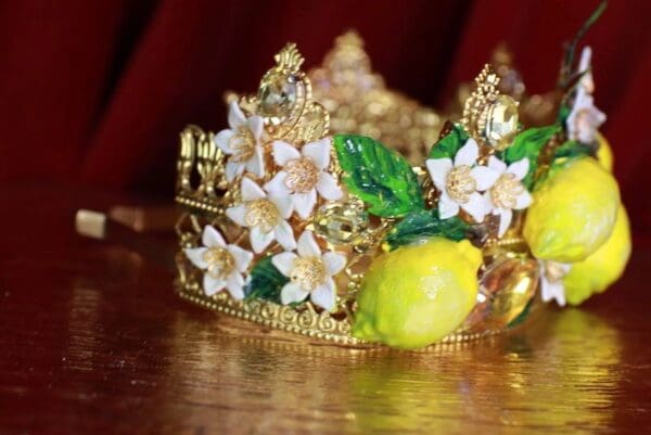 SOLD! 9590 Baroque 3D Effect Lemon Fruit Statement Headband - Image 5