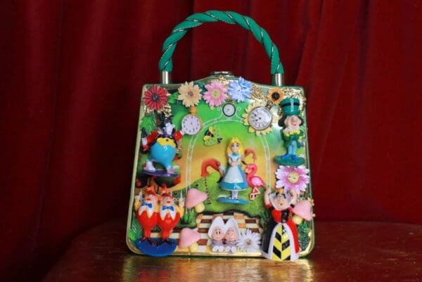 SOLD! 9604 Alice In Wonderland Embellished Handbag - Image 2