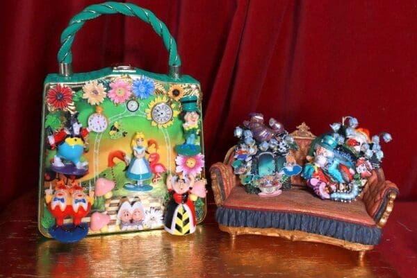 SOLD! 9604 Alice In Wonderland Embellished Handbag - Image 9