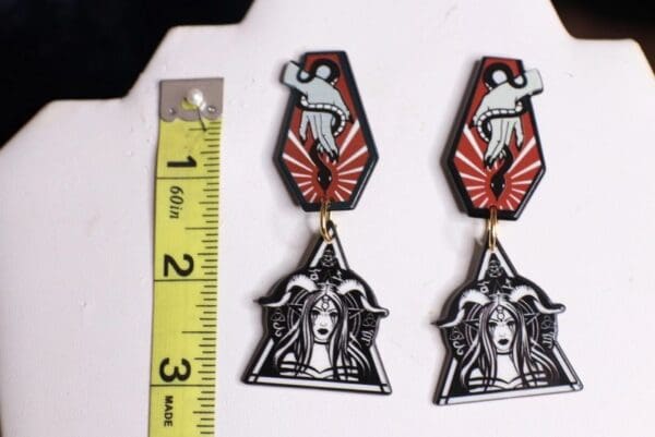 SOLD! 9679 Halloween Acrylic Light Weight Earrings - Image 4