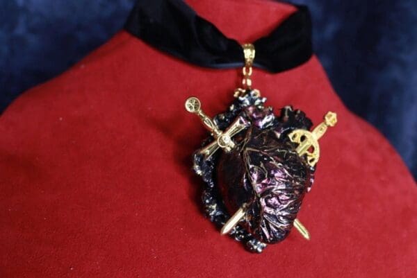 SOLD! Art Jewelry Heart Massive Choker 3D Necklace - Image 3