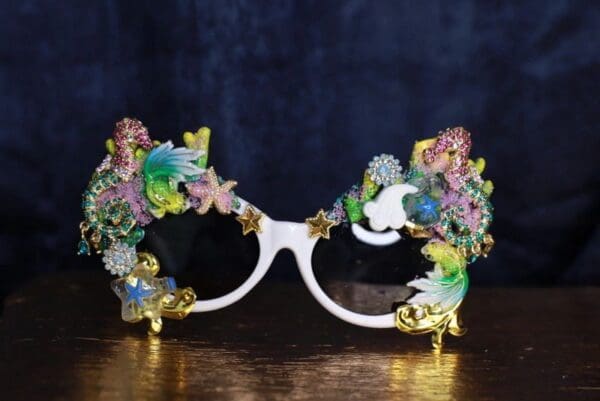 SOLD! 9703 Nautical Seahorses Embellished Sunglasses