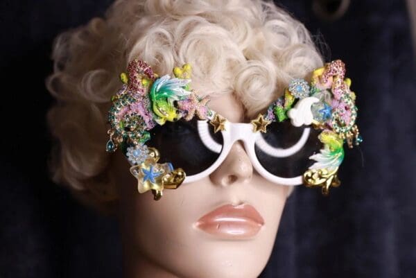 SOLD! 9703 Nautical Seahorses Embellished Sunglasses - Image 6