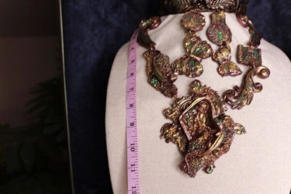 SOLD! 9721 Set Of Cooper Art Jewelry Landscape Massive Necklace+ Earrings - Image 6