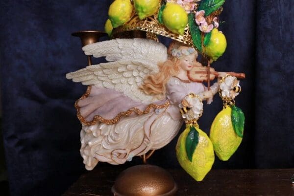 SOLD! 9754 Baroque Large Lemons Earrings Studs