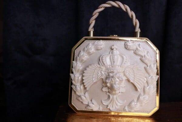 SOLD! 9768 Baroque Pearl Chubby Cherub Winged Embellished Handbag - Image 2