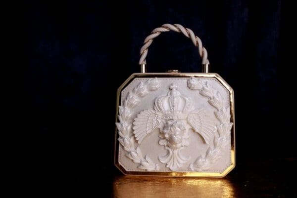 SOLD! 9768 Baroque Pearl Chubby Cherub Winged Embellished Handbag - Image 3