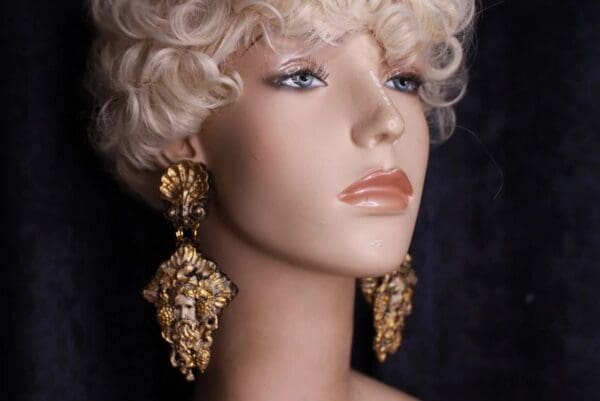 SOLD! 9769 Greek Zeus Vintage Style Studs Earrings - Image 3