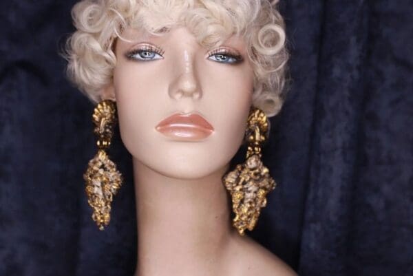 SOLD! 9769 Greek Zeus Vintage Style Studs Earrings - Image 4