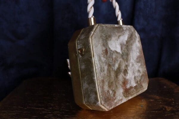 SOLD! 9770 Vintage Style Roman Statue Distressed Embellished Handbag - Image 8
