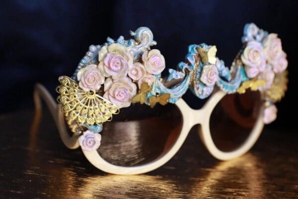 SOLD! 9789Victorian Marie Antoinette Embellished Sunglasses - Image 2