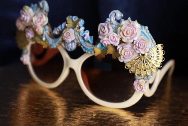 SOLD! 9789Victorian Marie Antoinette Embellished Sunglasses - Image 3