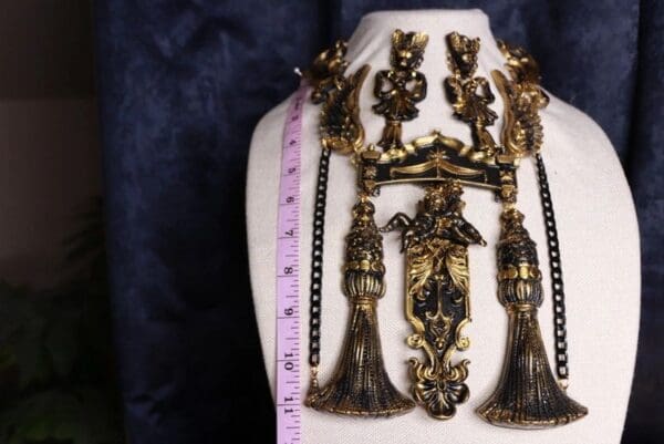 SOLD! 9799 Necklace+ Earrings Baroque Black Architect Massive - Image 6
