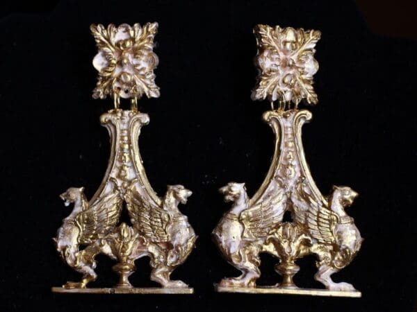 SOLD! 9801 Medieval Gargoyles Vintage Style Studs Earrings