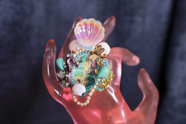 SOLD! 9830 Birth Of Venus Cocktail Adjustable Ring - Image 4