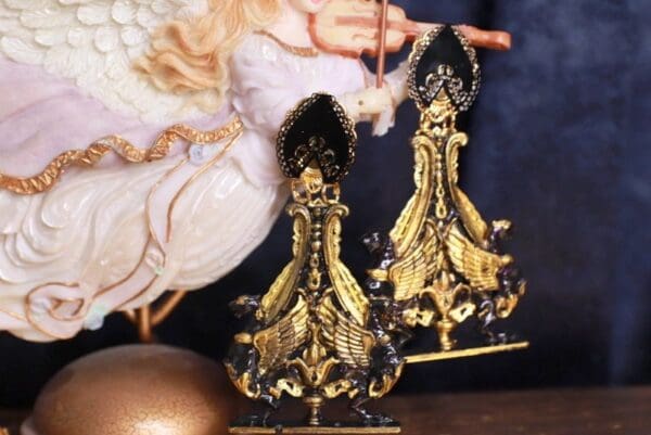 SOLD! 9834 Medieval Gargoyles Vintage Style Studs Earrings - Image 2