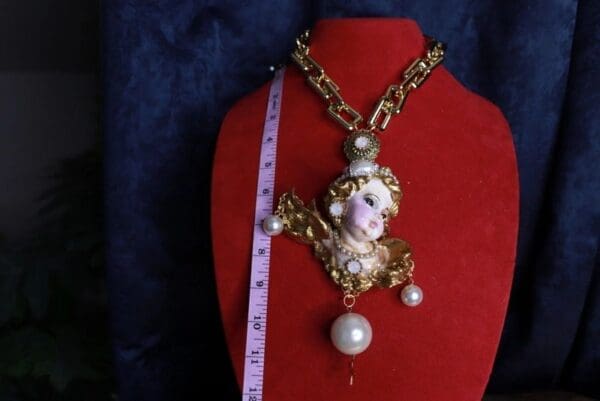 SOLD! 9847 Just The Necklace Baroque Cherubs Vintage Style Massive - Image 7