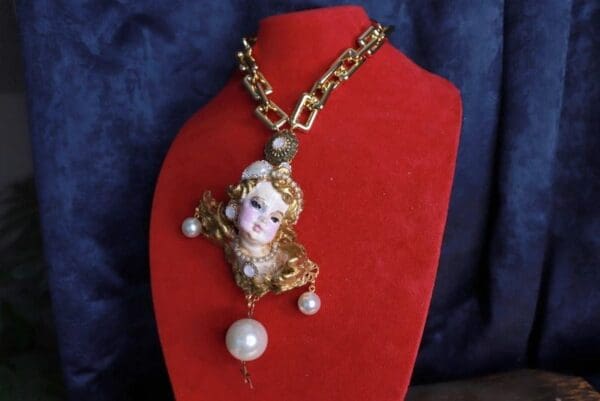 SOLD! 9847 Just The Necklace Baroque Cherubs Vintage Style Massive - Image 4