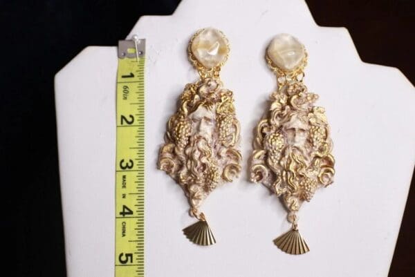 SOLD! 9872 Greek Zeus Vintage Style Studs Earrings - Image 5
