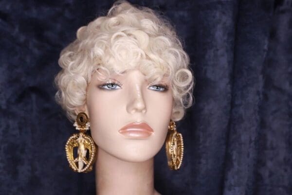 SOLD! 9877 Greek Goddess Winged Vintage Style Studs Earrings - Image 5