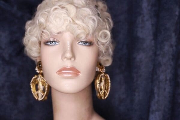 SOLD! 9877 Greek Goddess Winged Vintage Style Studs Earrings - Image 7