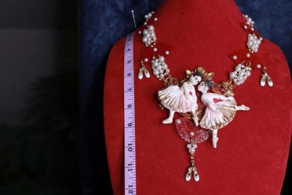 SOLD! 9879 Ballerinas Theatre Necklace Large Necklace - Image 6