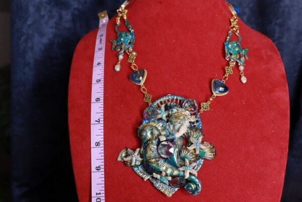 SOLD! 9884 Dark Series Art Jewelry 3D Effect Poseidon Neptune Huge Necklace - Image 3