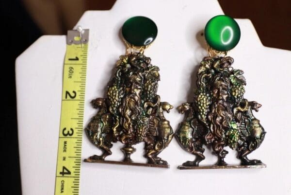 SOLD! 9889 Greek Zeus Vintage Style Studs Earrings - Image 5